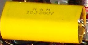 10 uf 250V yellow capacitors